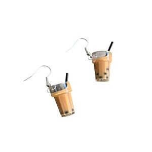 Mini Iced Coffee Acrylic Drop Style Earrings